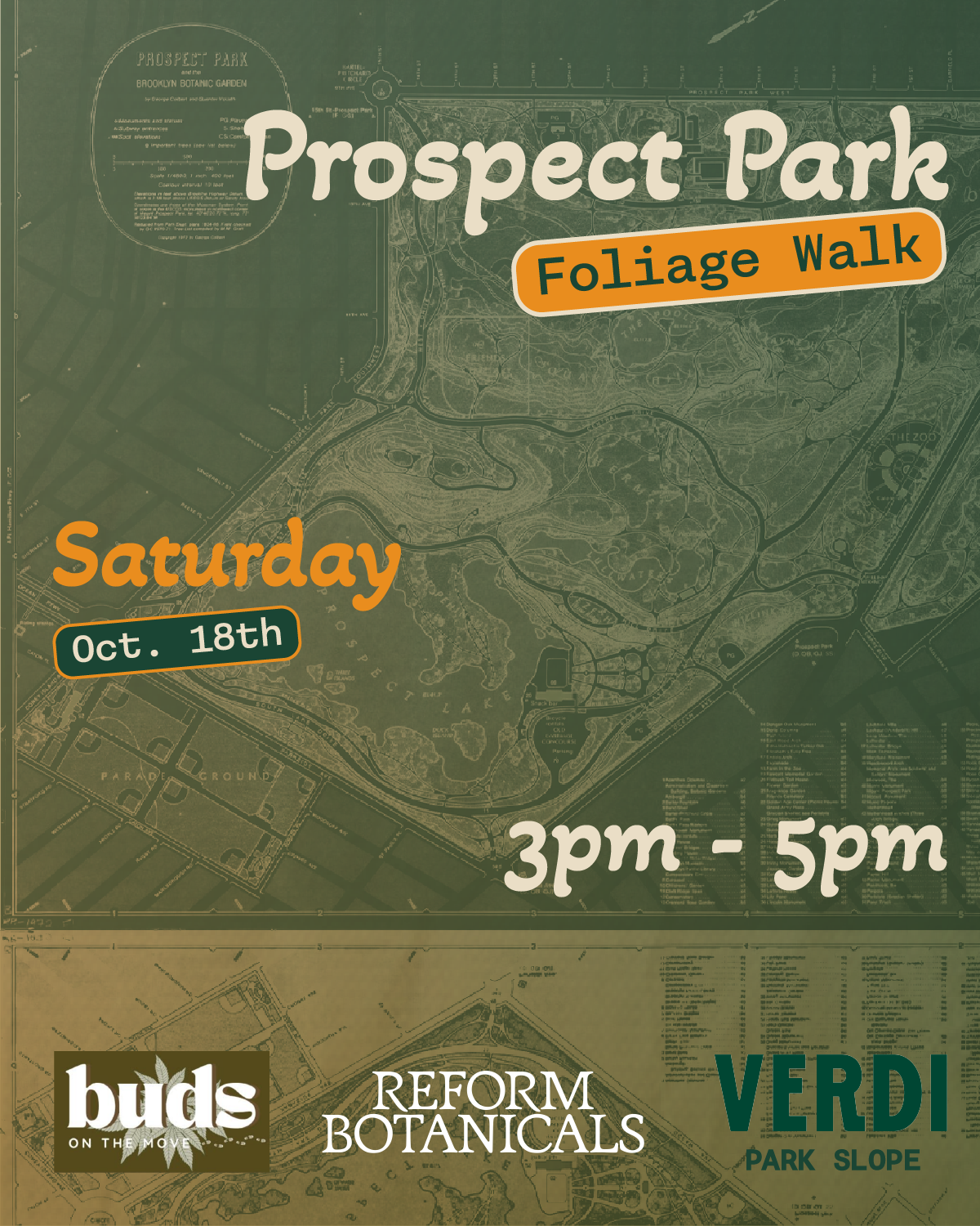 Prospect Park Foliage Walk with Buds On the Move and Verdi Cannabis